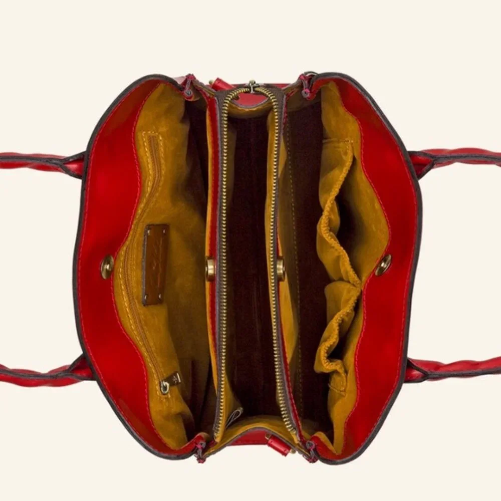 Patricia Nash Genovese Leather Top Handle Crossbody Rose Tooled Passion Handbag